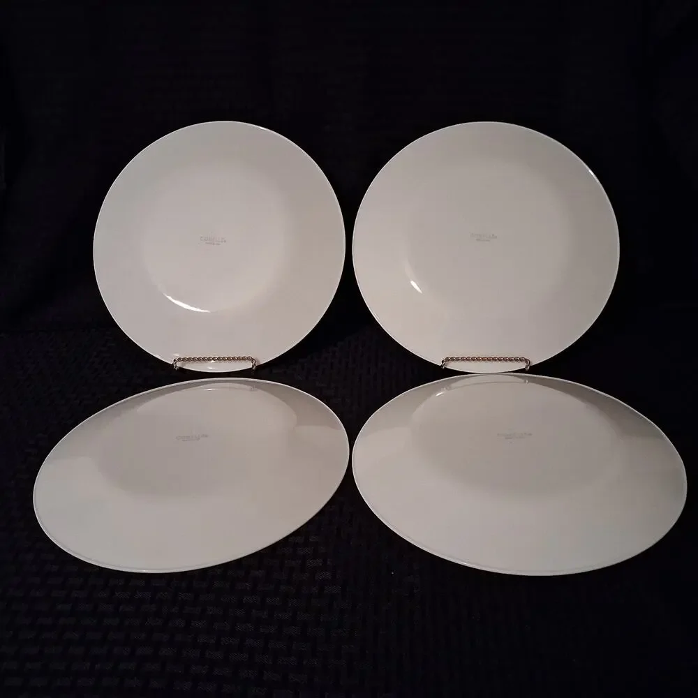 Set of 4 Corelle Boutique Farmstead Gray Dinner Plates 11